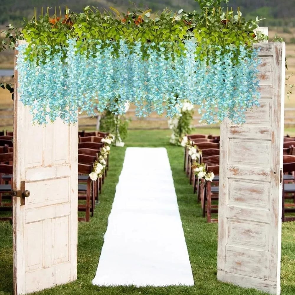 Lote 14pcs Wisteria Artificial Flores Decoración Boda Hogar