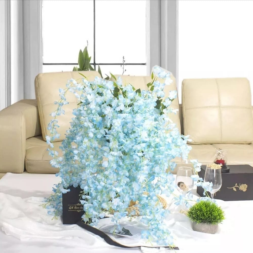 Lote 14pcs Wisteria Artificial Flores Decoración Boda Hogar