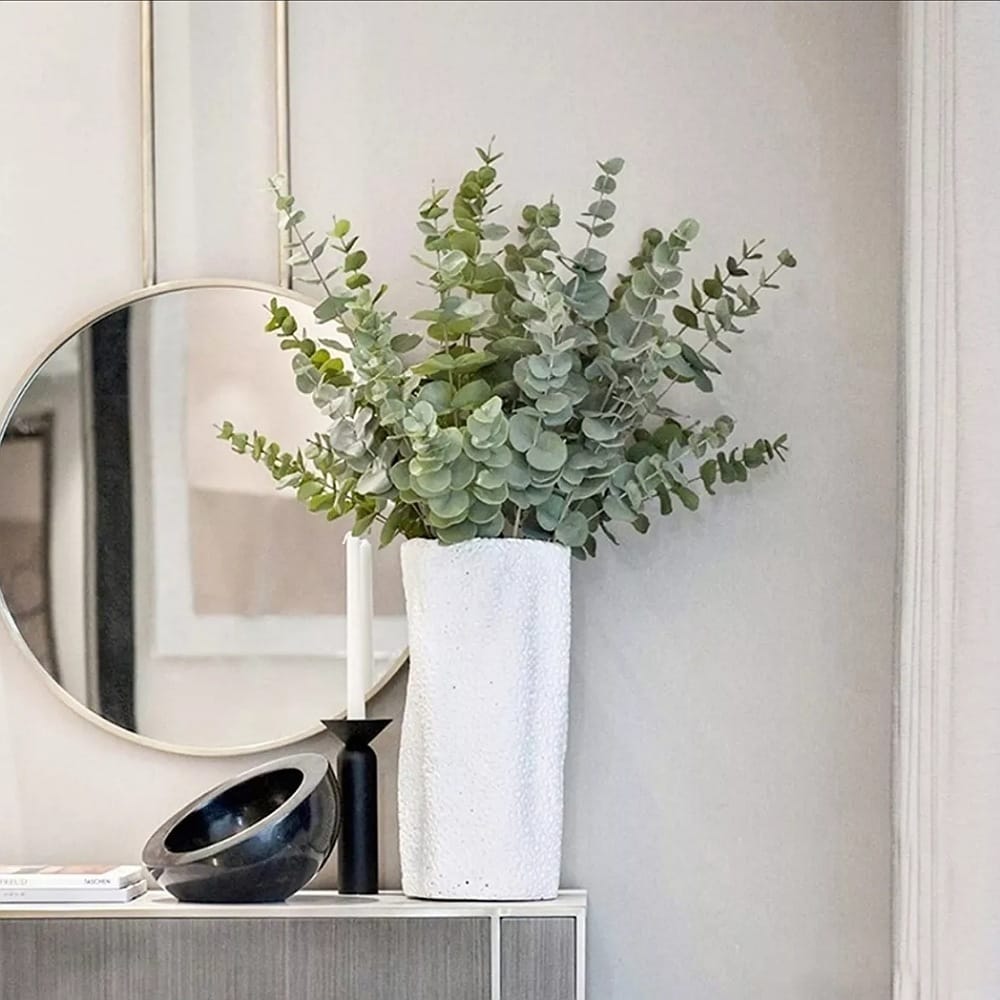 24 Piezas Tallos De Eucalipto Decoración Hojas Artificiales