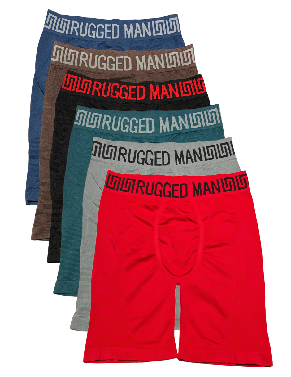 Boxer Largo Biker Microfibra Hombre, Paquete De 6 Pzas