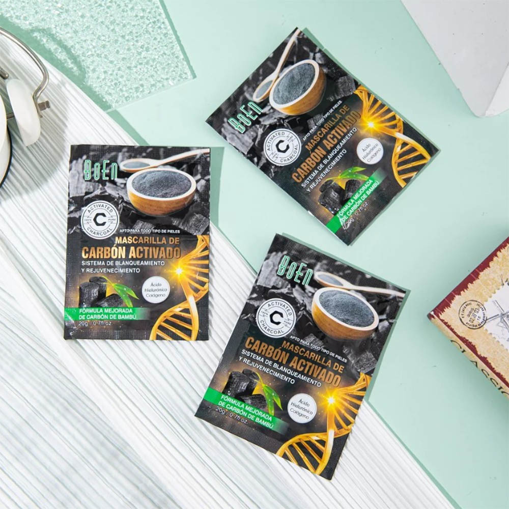 Paquete De 10 Piezas De Mascarilla Peel off de Carbón Activado.