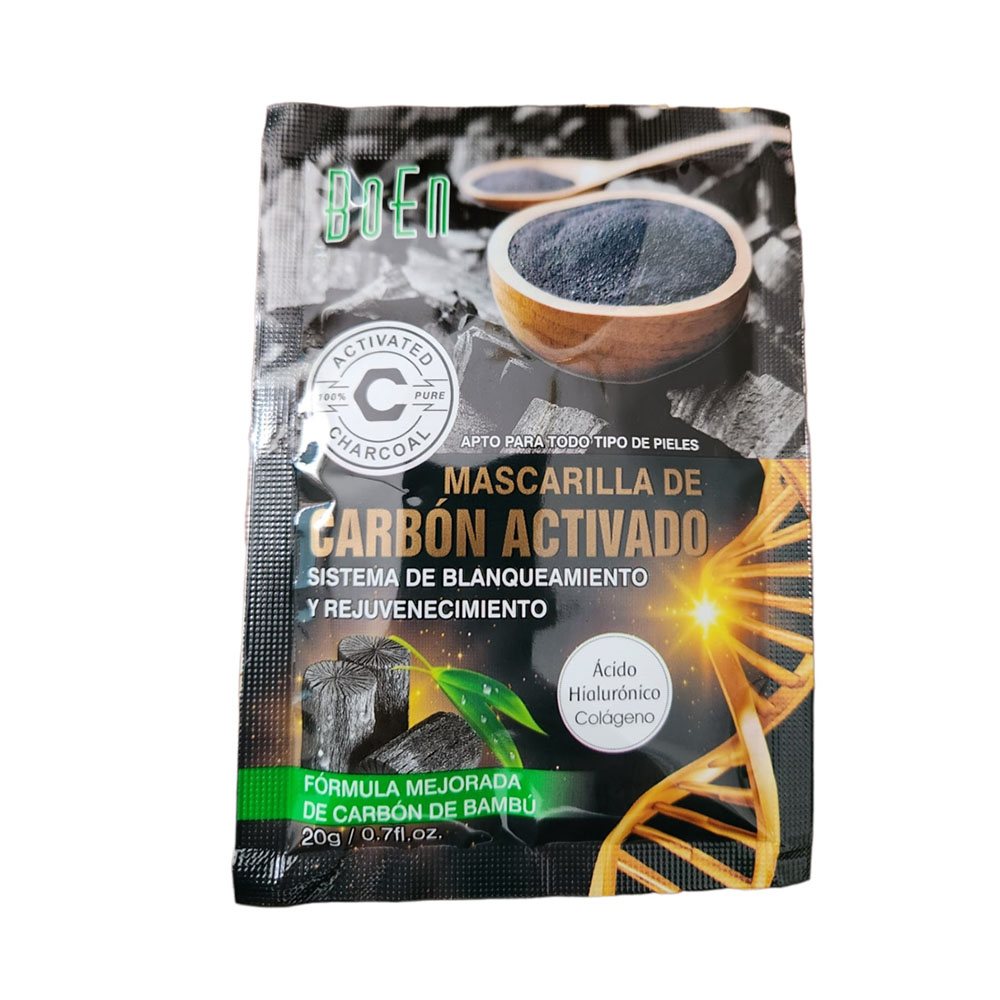 Paquete De 10 Piezas De Mascarilla Peel off de Carbón Activado.