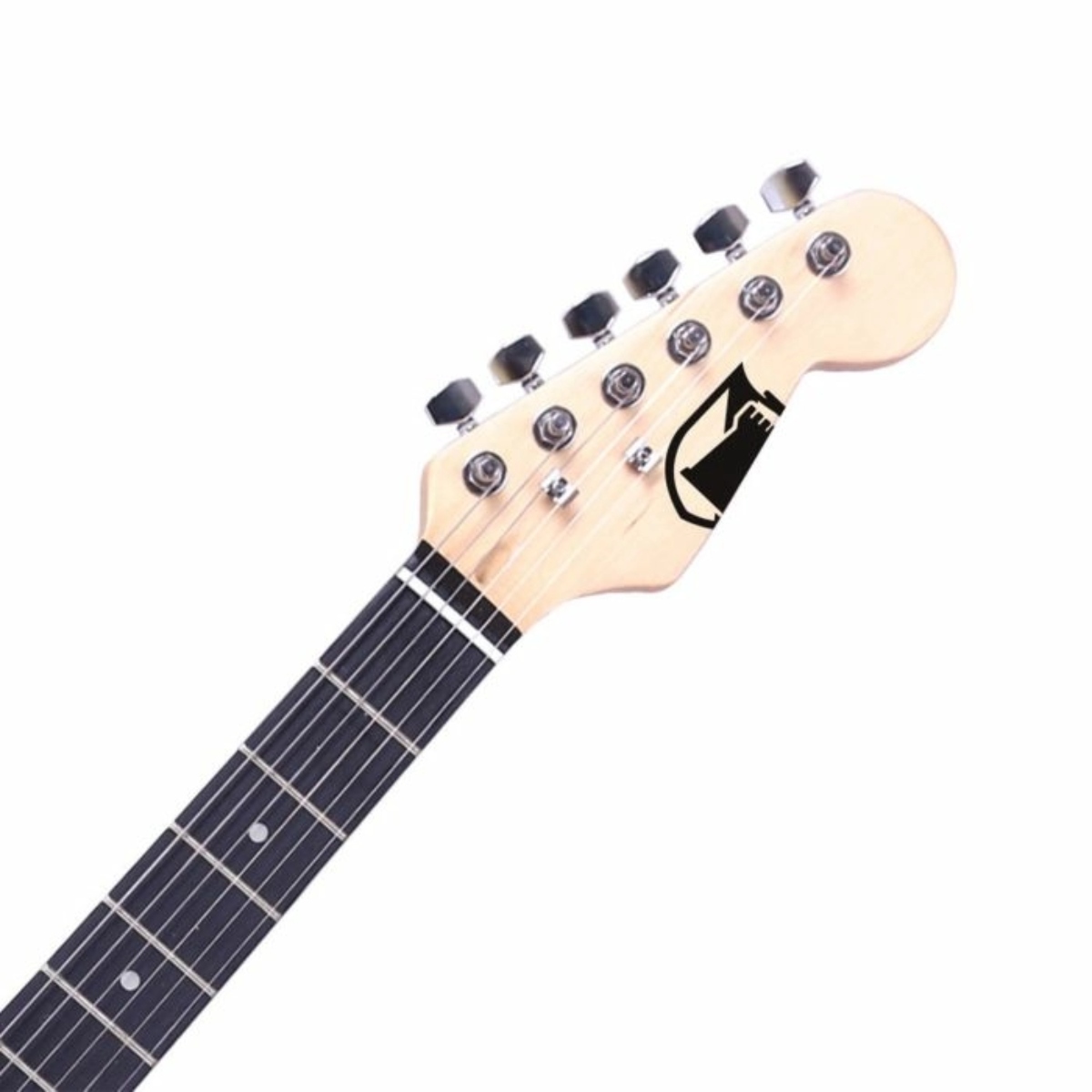 GUITARRA ELÉCTRICA KAISER KGE-3901 STRATOCASTER 6 CUERDAS DE 39" NEGRO/BLANCO ENDY4