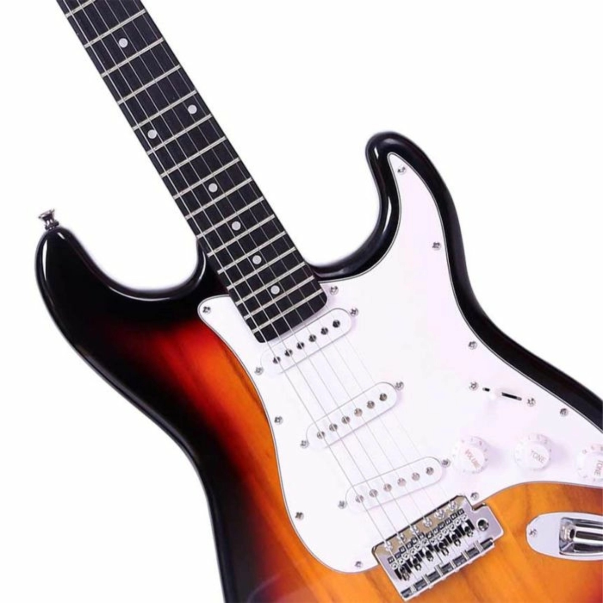 GUITARRA ELÉCTRICA KAISER KGE-3902 STRATOCASTER 6 CUERDAS DE 39" CAFÉ/NEGRO ENDY4