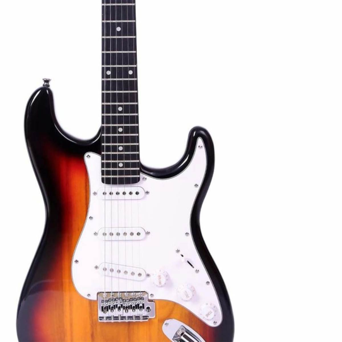 GUITARRA ELÉCTRICA KAISER KGE-3902 STRATOCASTER 6 CUERDAS DE 39" CAFÉ/NEGRO ENDY4