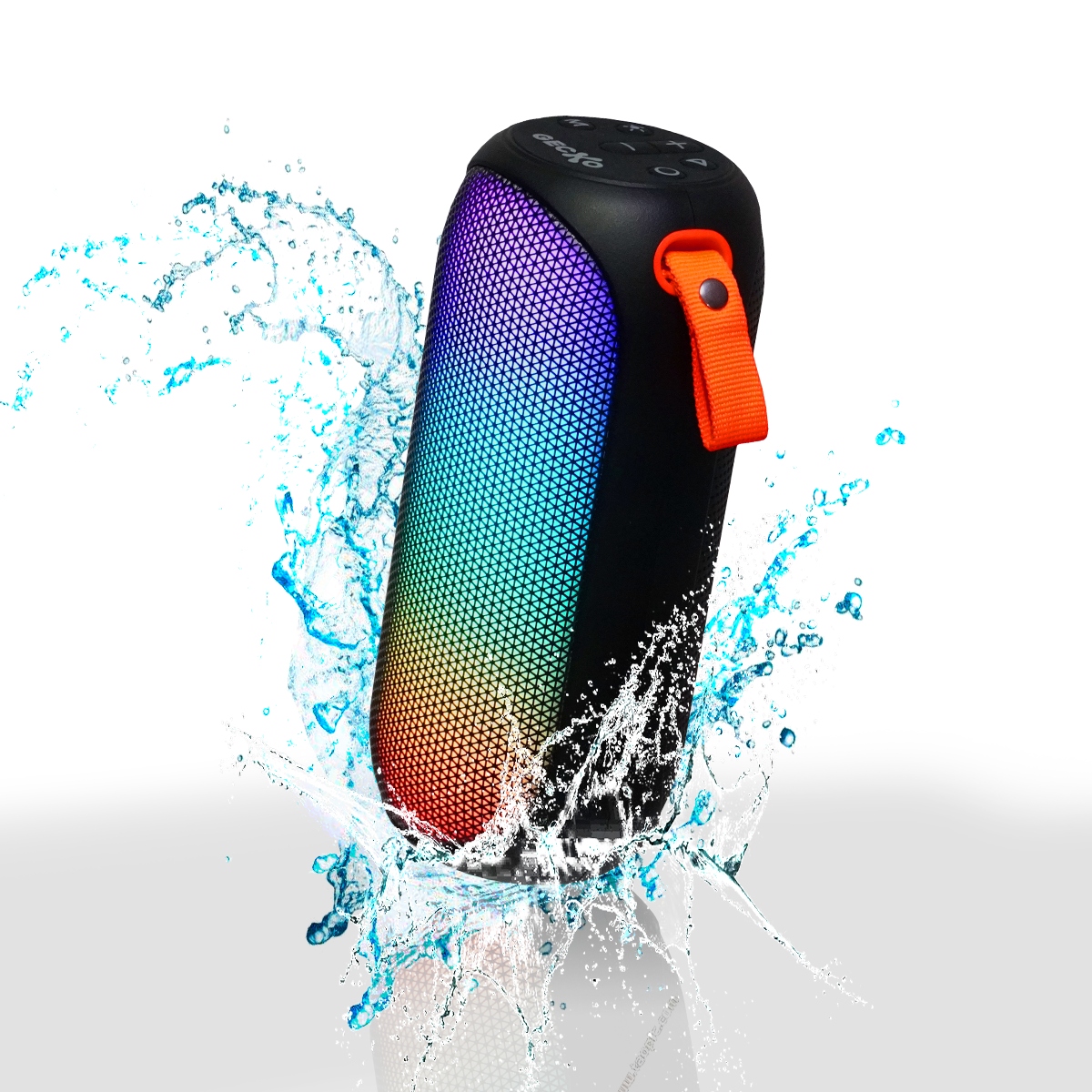 Bocina Waterproof Portatil Gecko20, con Bluetooth, 100 Watts.