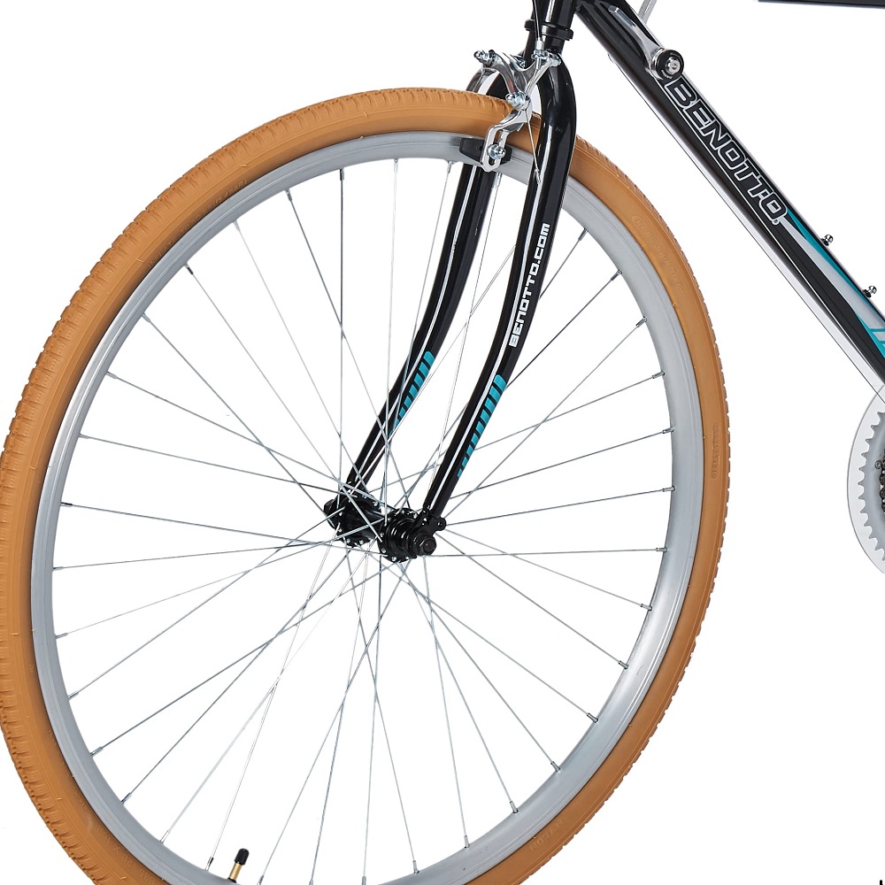 Bicicleta Benotto Turismo Super Turismo R28 Acero 12V. Negro/Aqua 