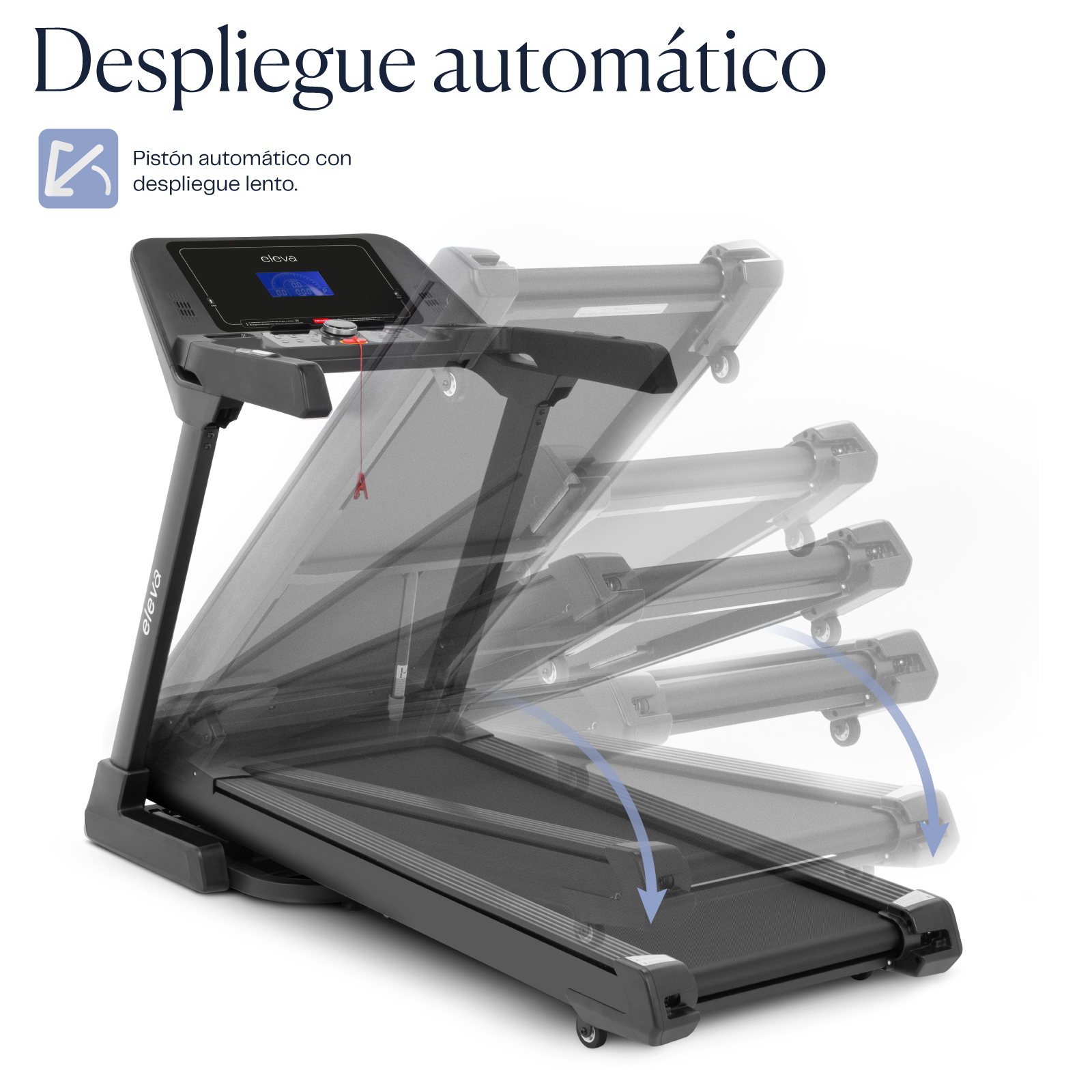 Eleva Caminadora eléctrica Negro | 3HP | 24 programas de entrenamiento | 1 a 20 km/h | con bluetooth y aplicación móvil | bocina integrado