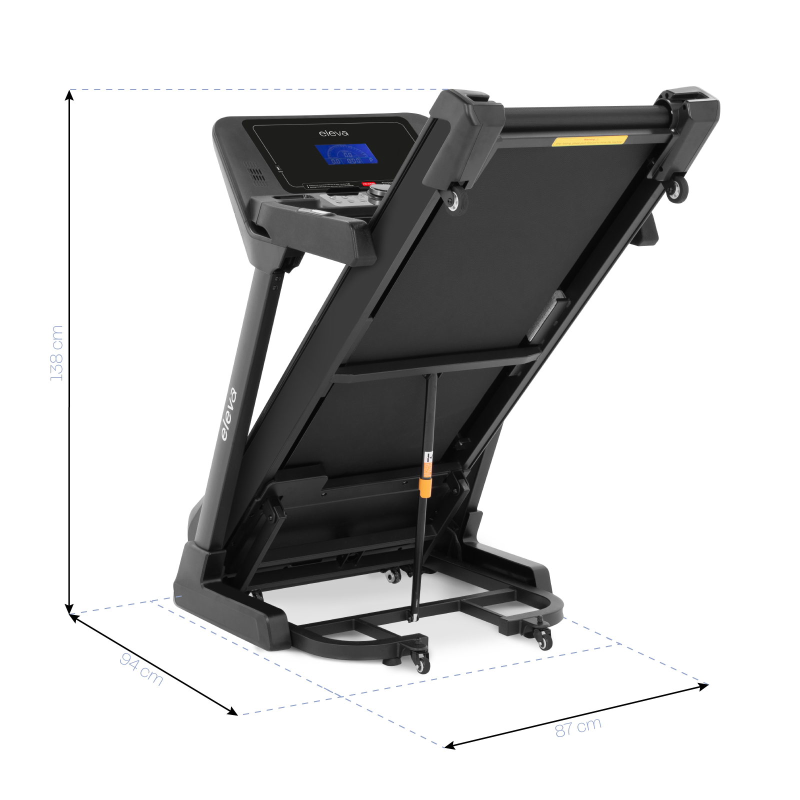 Eleva Caminadora eléctrica Negro | 3HP | 24 programas de entrenamiento | 1 a 20 km/h | con bluetooth y aplicación móvil | bocina integrado