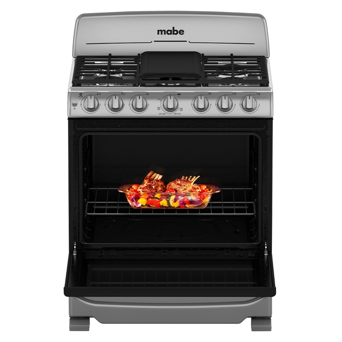 ESTUFA DE PISO MABE EM7654BFIS2 76CM 30" PLATA MERCURY ORTY