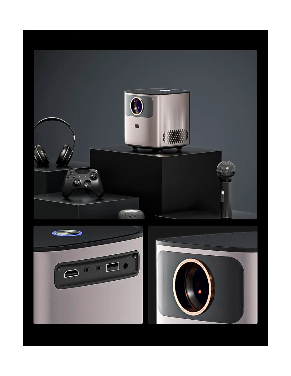 Proyectores Portátil Petukita Box Square con Android Wifi - Bluetooth 