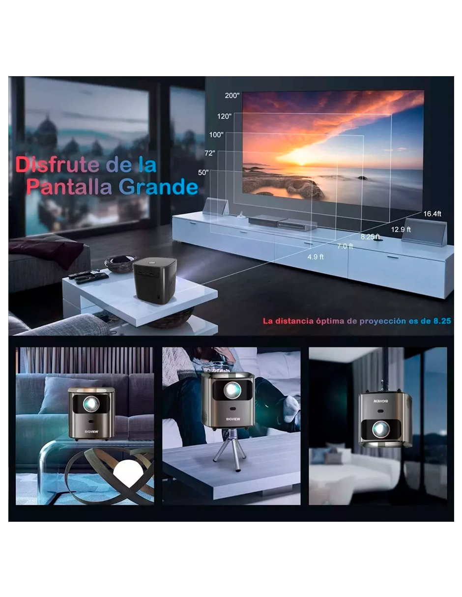 Proyectores Portátil Petukita Box Square con Android Wifi - Bluetooth 