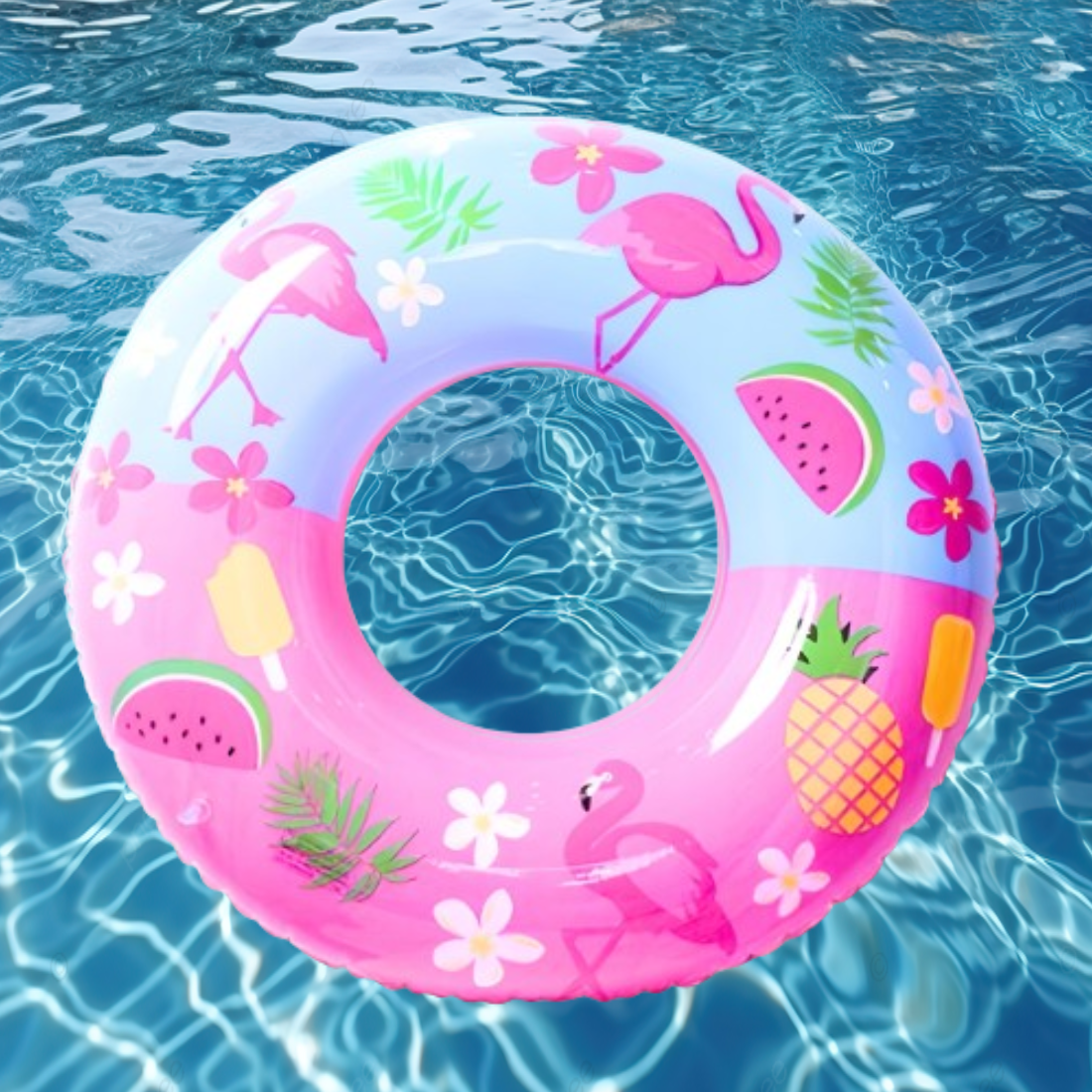 Flotador Inflable Salvavidas Flamingo Alberca Playa 80 Cm