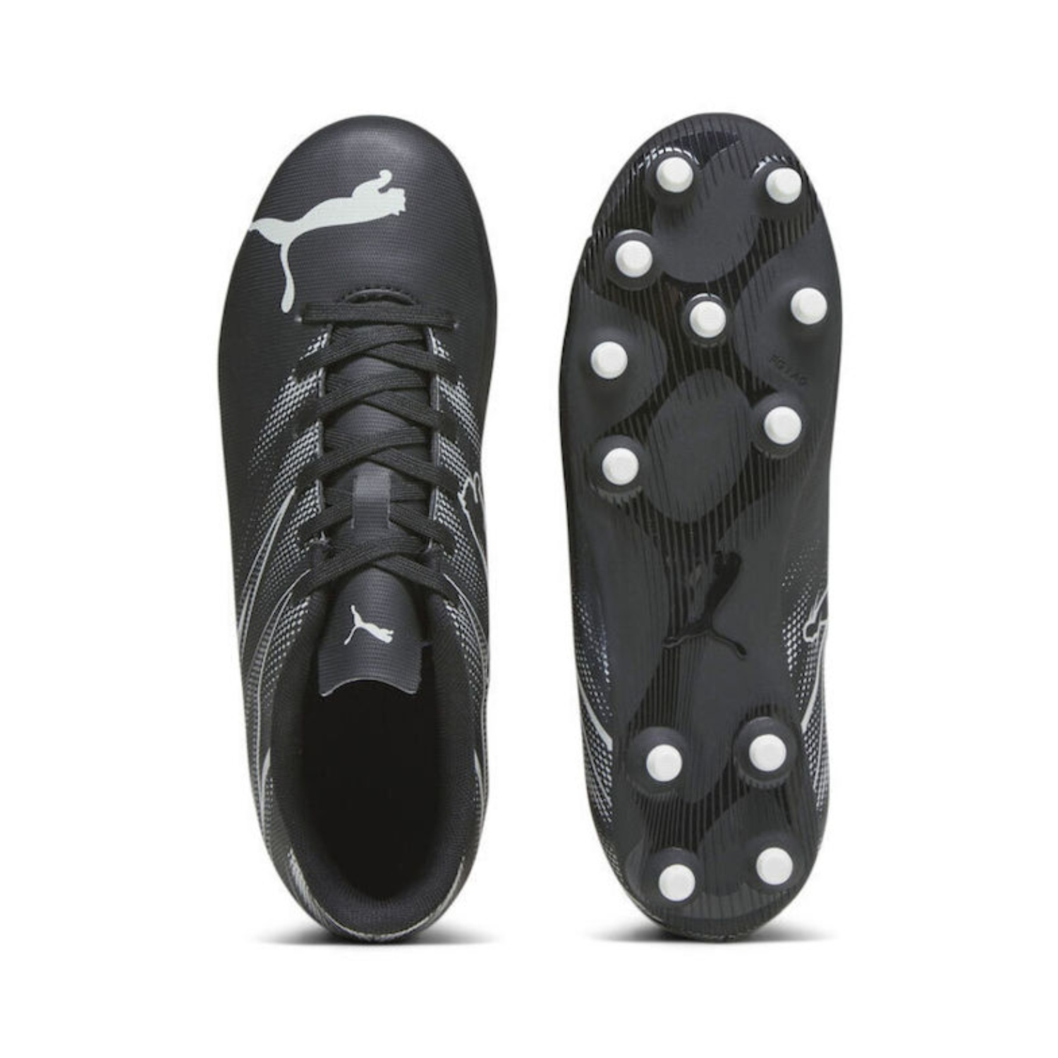 Tenis de Futbol Puma Attacanto FG/AG Jr Negro- Gris 107480 01 Unisex.