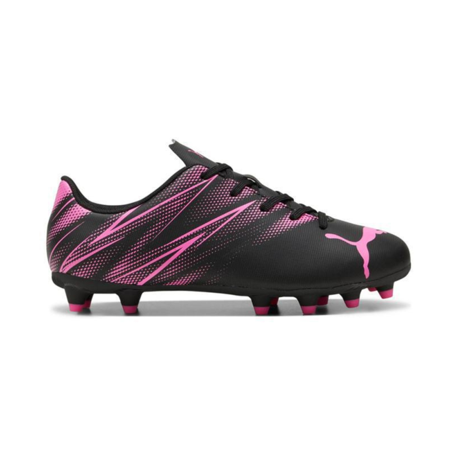 Tenis de Futbol Puma Attacanto FG/AG Jr Negro- Rosa 107480 06 Unisex.