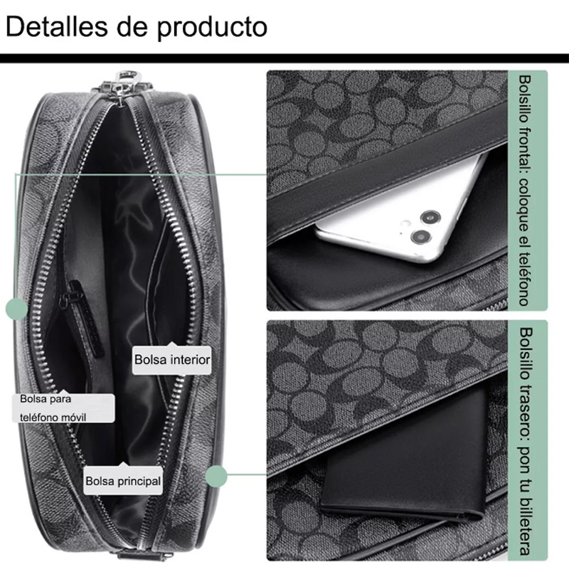 Bandolera De Cuero Para Hombre Bolso Bandolera Lujo Moderno