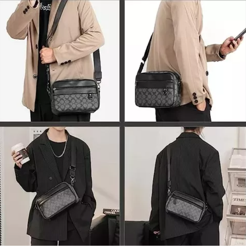 Bandolera De Cuero Para Hombre Bolso Bandolera Lujo Moderno