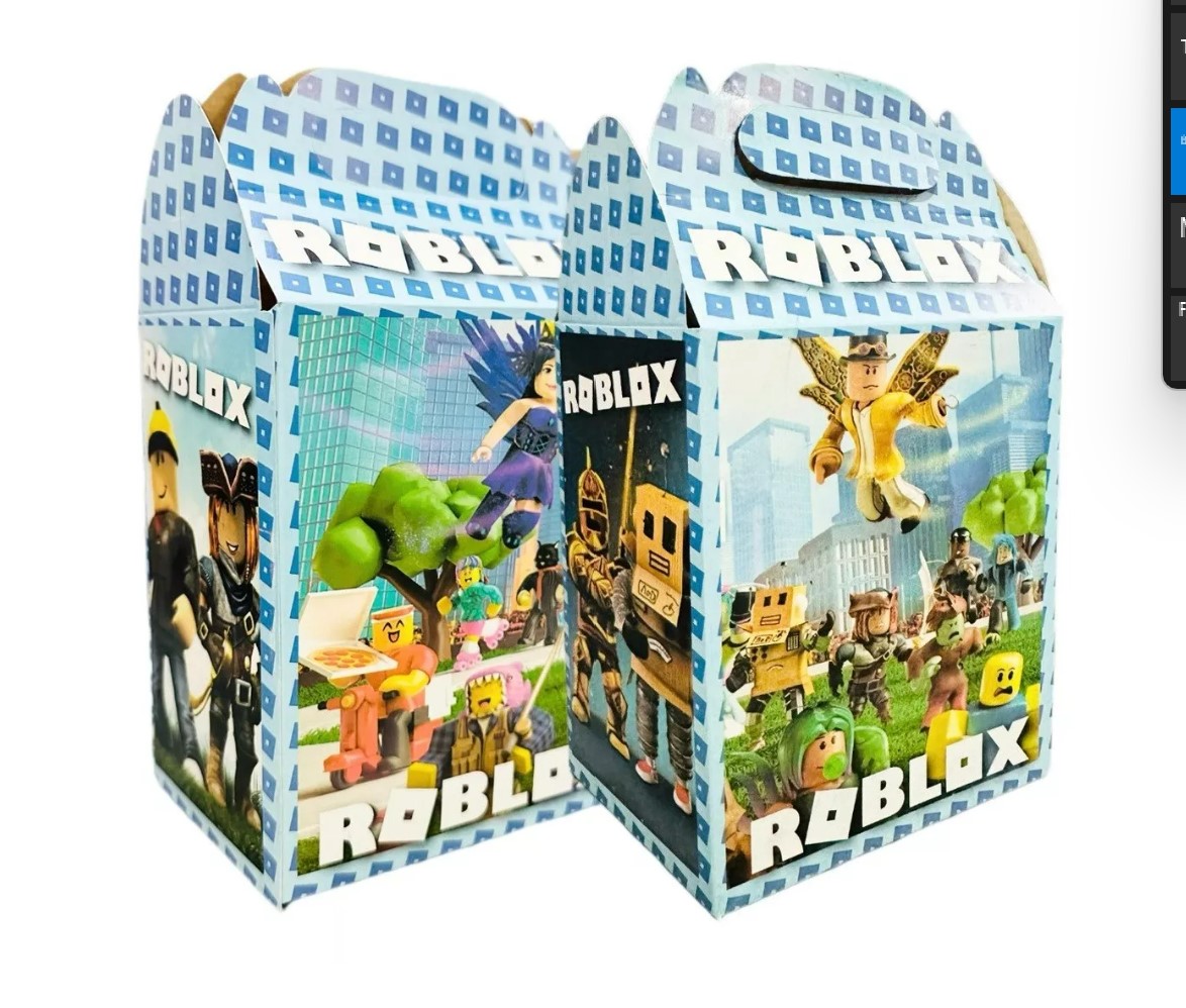 Cajas Dulceros Roblox Bolo fiesta 30 pzas T