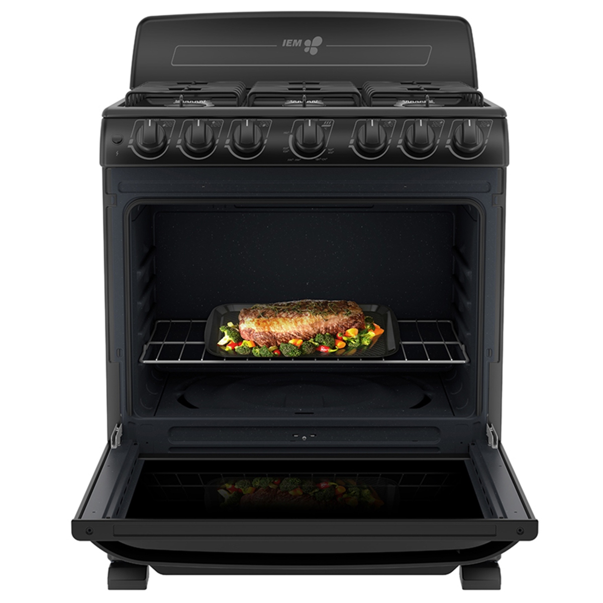 ESTUFA DE PISO IEM EI3032BAPN1 76CM 30" NEGRA ORTY ENTREGA SÓLO VÁLIDA EN LA CIUDAD DE MÉXICO Y ZONA METROPOLITANA