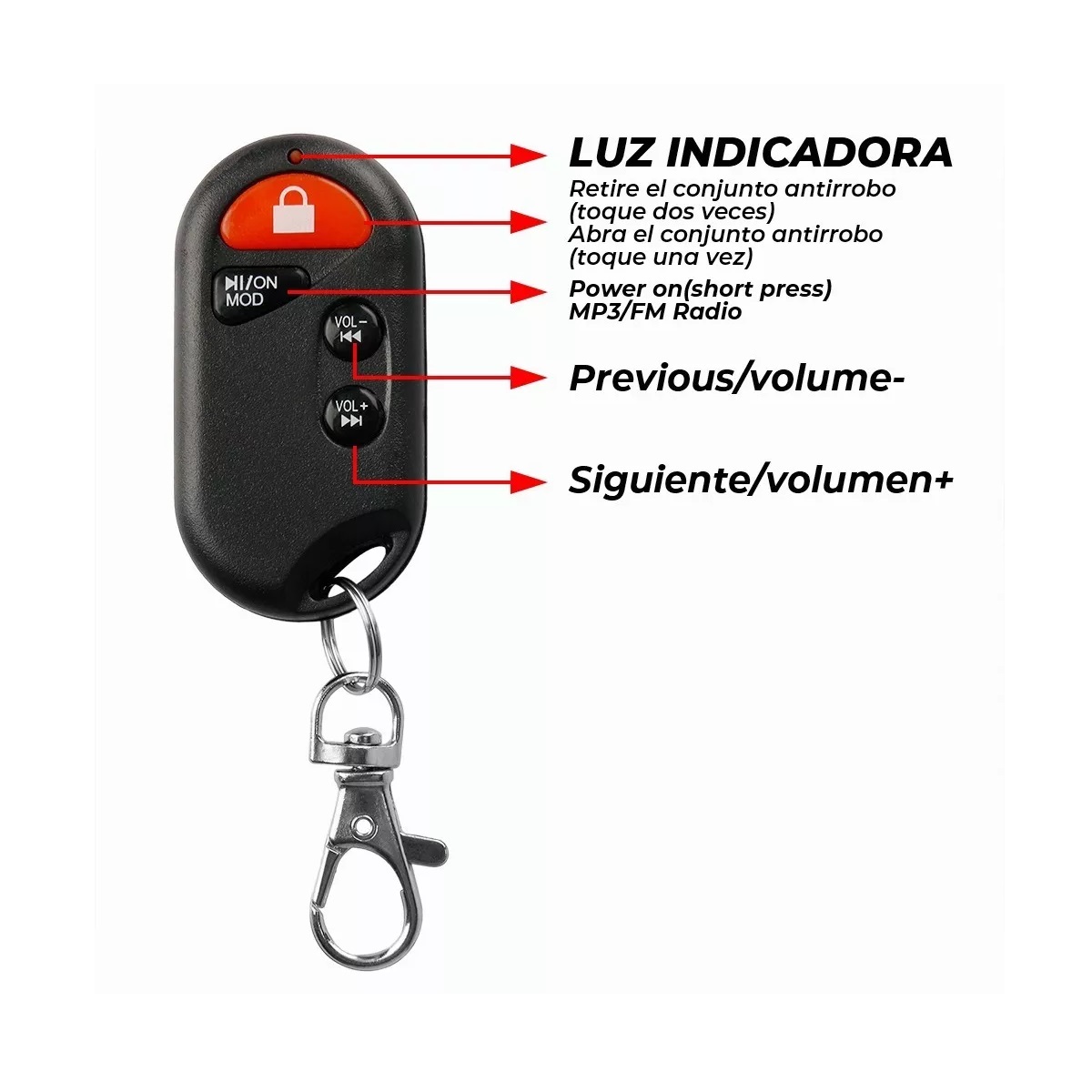 Kit Alarma Moto Bocinas Alarma Amplificador Estereo Bluetooth Usb Fm Tf