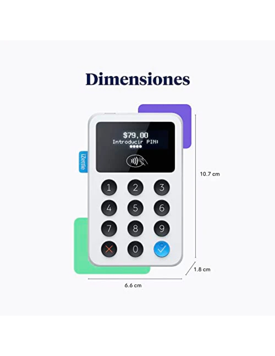 Lector de Tarjetas Zettle by Paypal Crédito/Débito, Bluetooth - Blanco