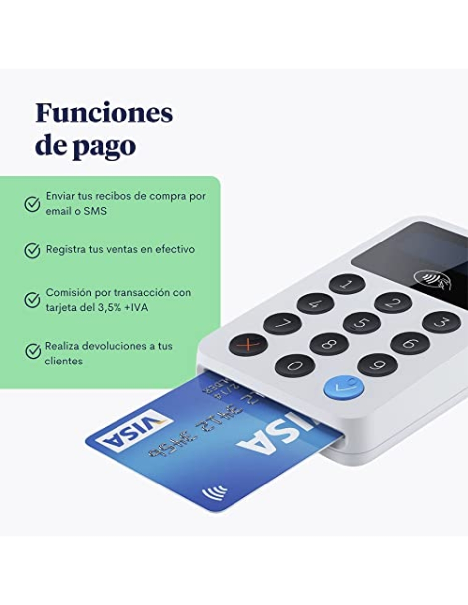 Lector de Tarjetas Zettle by Paypal Crédito/Débito, Bluetooth - Blanco