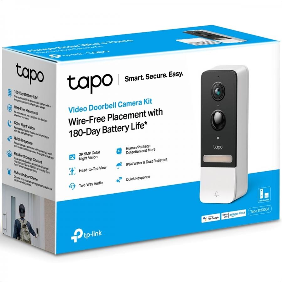 Videoportero Inteligente con Bateria Tp-link Tapo D230S1 2K Google Alexa