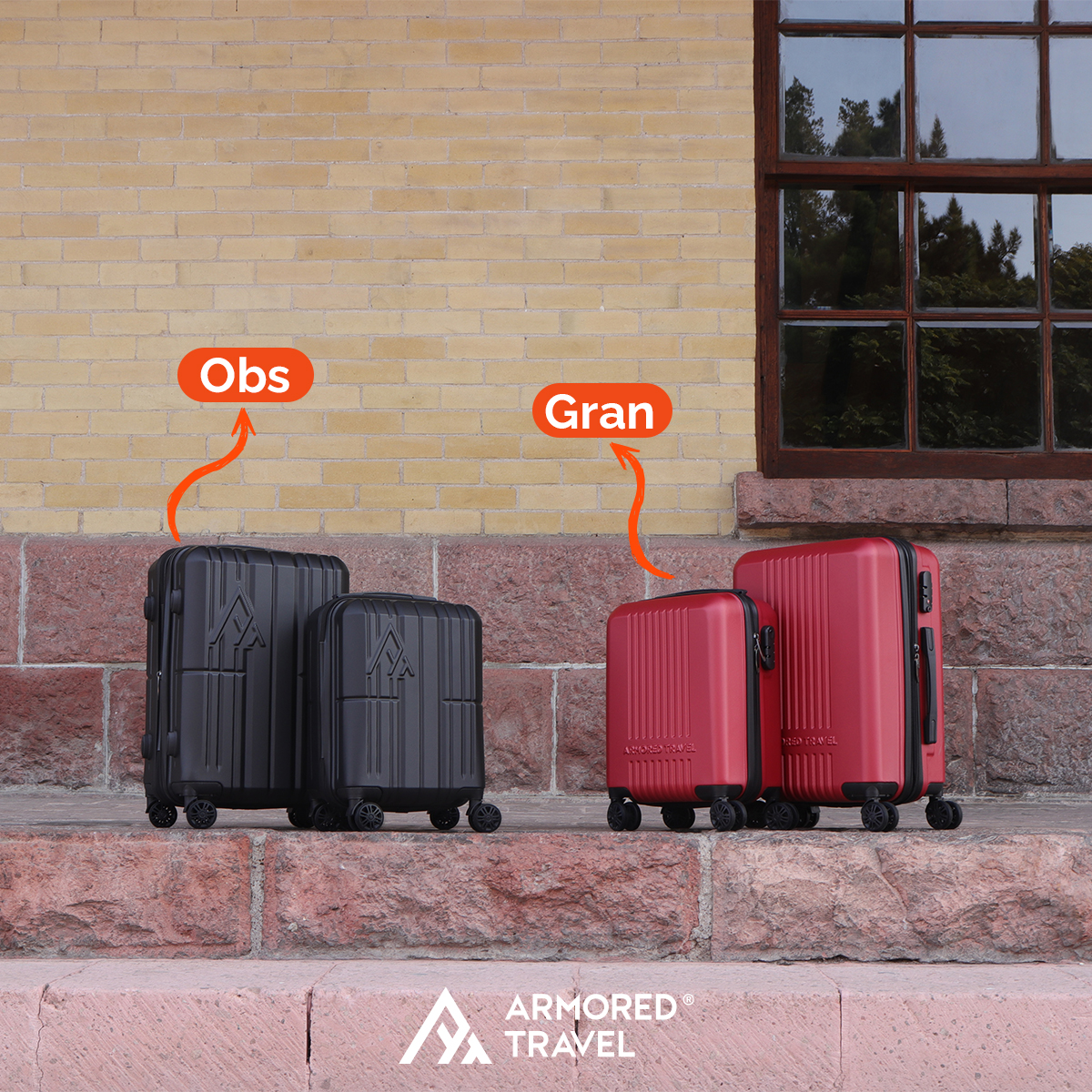 Maletas de viaje carry on de mano cabina 10kg Rígida set de viaje 2 pack 20 + 16 pulgadas ABS doble calibre con cierre expandible y candado alta seguridad TSA LOCK Rojo Armored travel