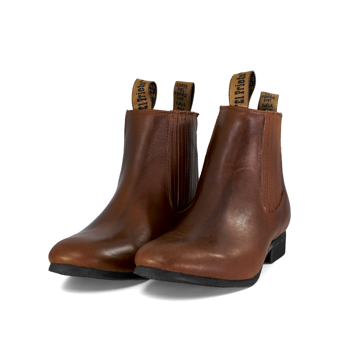 Botines Charros Vaqueros Para Hombre 100% Piel color ROBLE E-825