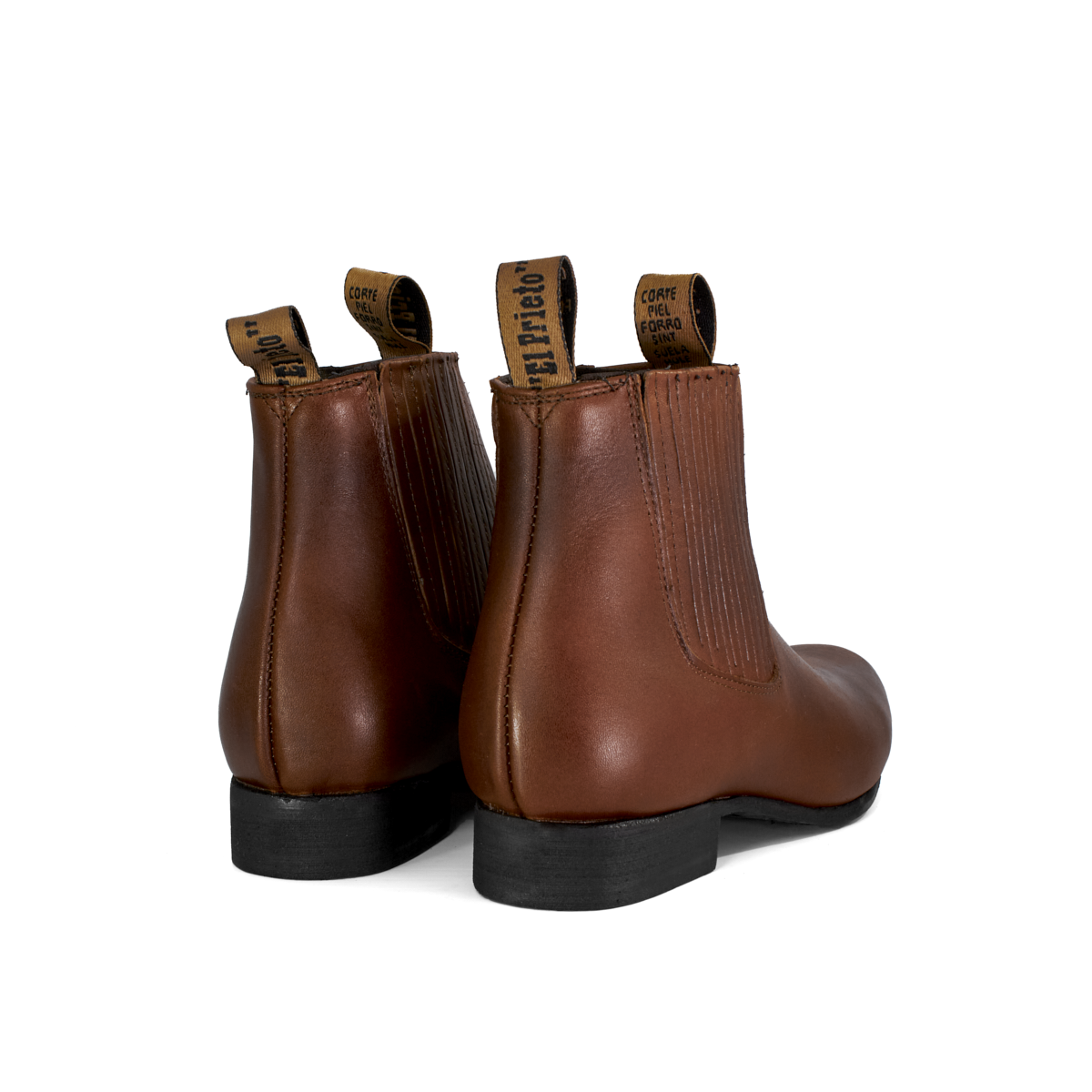 Botines Charros Vaqueros Para Hombre 100% Piel color ROBLE E-825