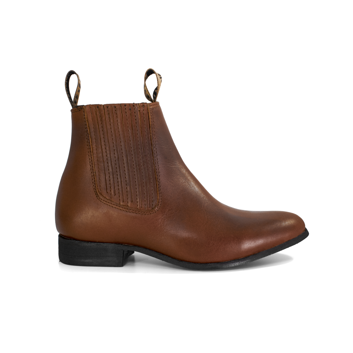 Botines Charros Vaqueros Para Hombre 100% Piel color ROBLE E-825