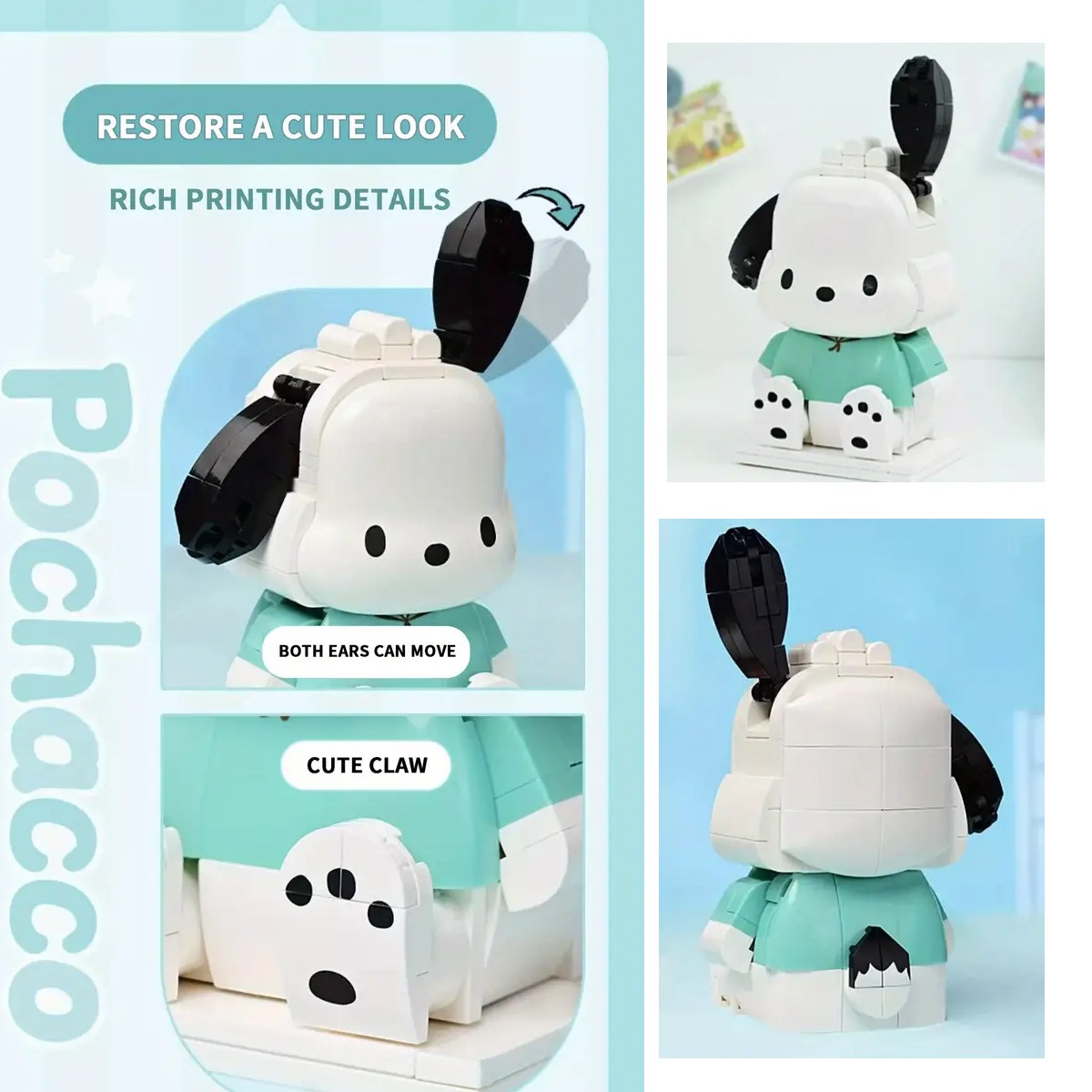 Bloques De Construcción Diseño Pochacco Sanrio.
