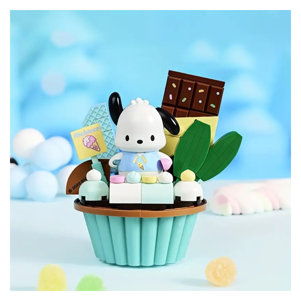 Bloque de Construcción Pastelillo Pochacco Sanrio Coleccionable .