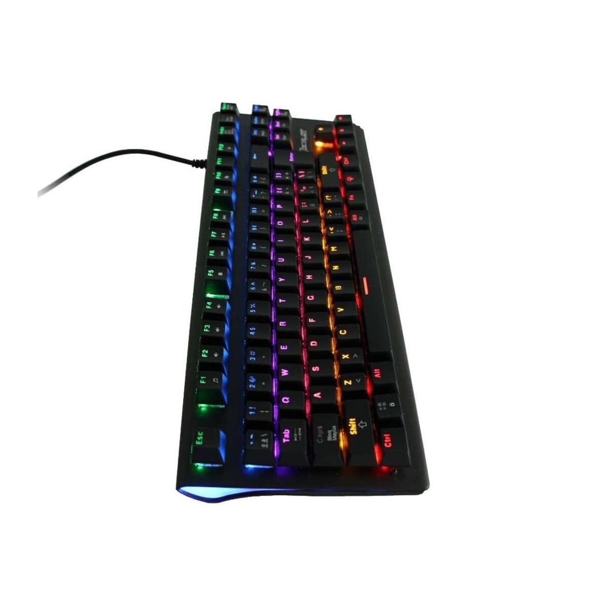 Teclado Mecánico Gamer Ocelot Gaming OGMK02 RGB Switch Azul Alámbrico Español