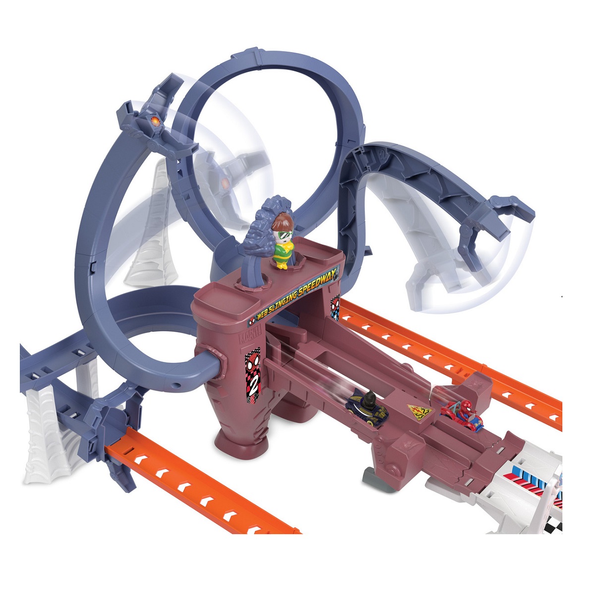 Hot Wheels Racerverse Spiderman Pista De Máxima Velocidad Color Multicolor