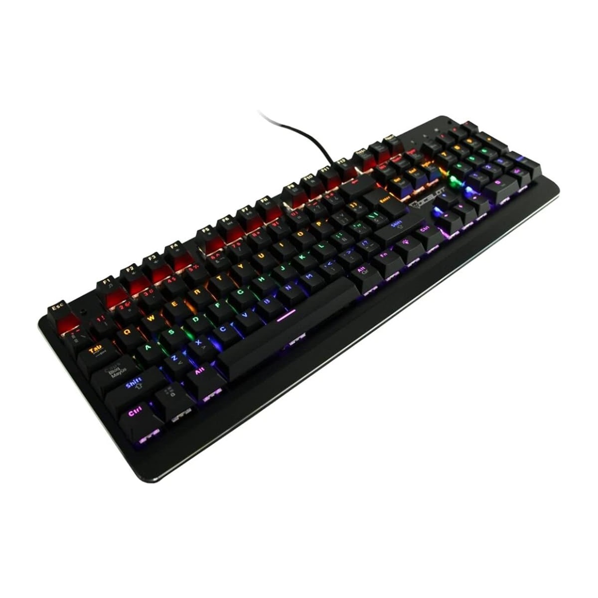 Teclado Mecánico Gamer Ocelot Gaming OGMK01 RGB Switch Azul Alámbrico Español