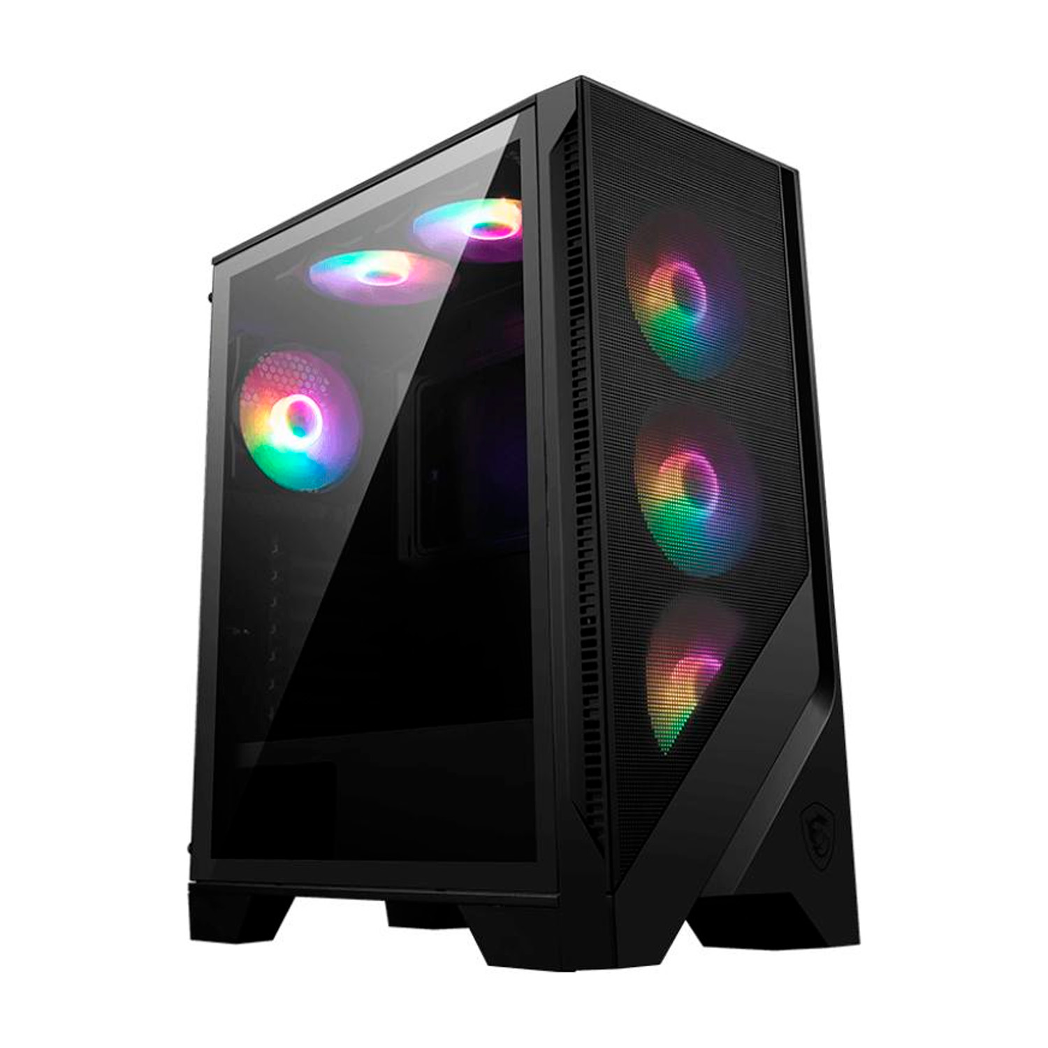 Gabinete Msi Forge 120A Airflow Negro Argb Atx 6 Vent C/Templado S/Fuente.