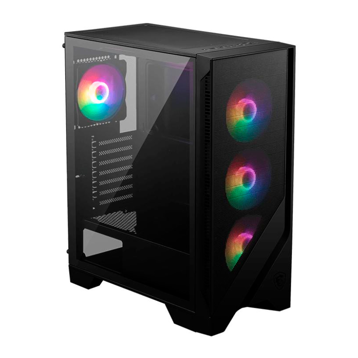 Gabinete Msi Forge 120A Airflow Negro Argb Atx 6 Vent C/Templado S/Fuente.