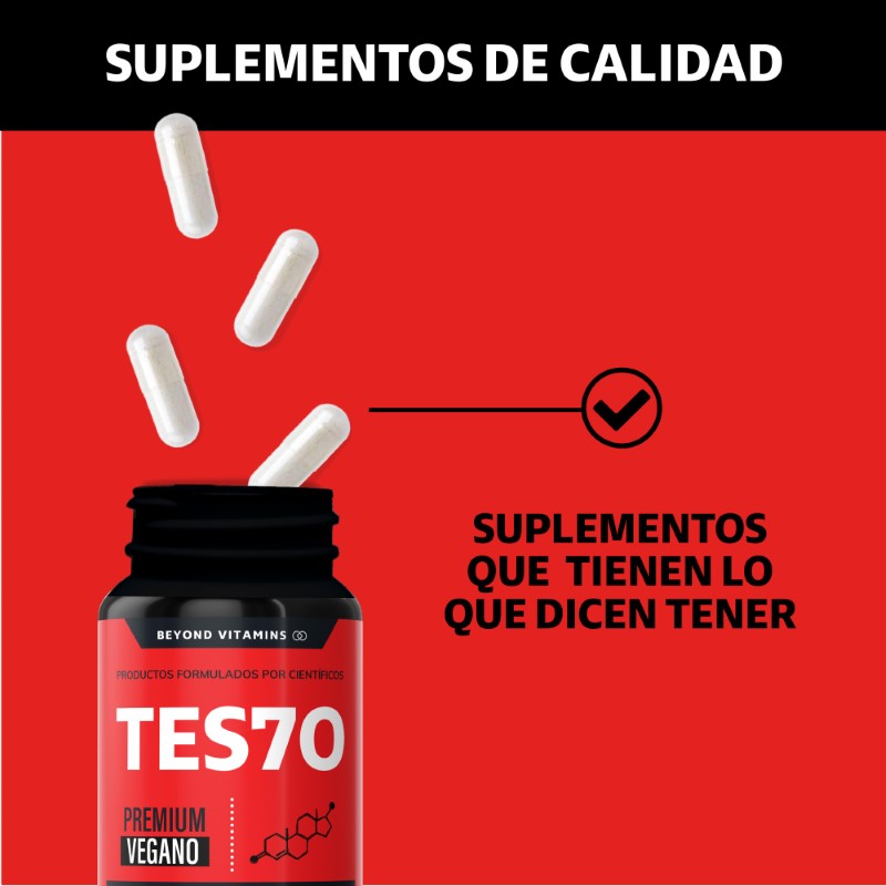 Suplemento Alimenticio Beyond Vitamins TESTO Vitaminas para Hombres - Testosterona 60 cápsulas