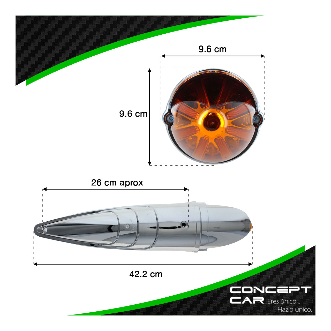 Plafon Zeppelin Bala Led Gel Laser Kenworth Freight 12-24v