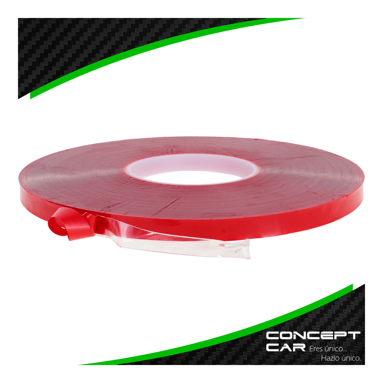 Cinta Doble Cara Pegamoldura Transparente 1/2 Pulgada 33m