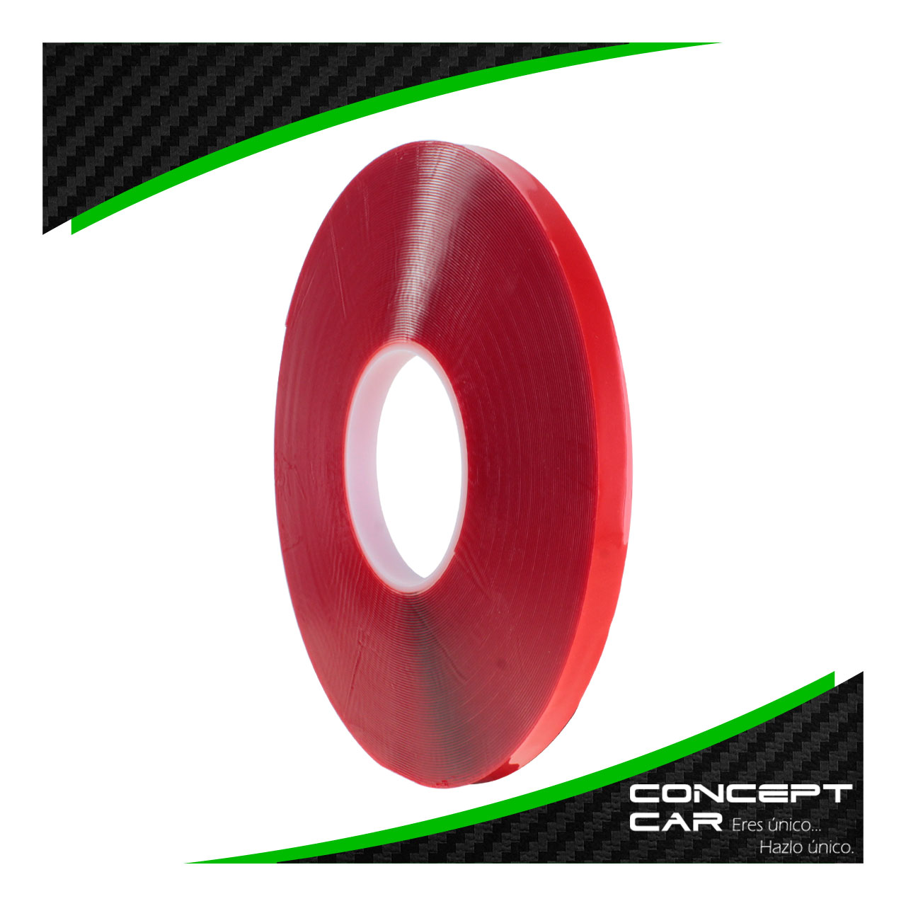 Cinta Doble Cara Pegamoldura Transparente 1/2 Pulgada 33m