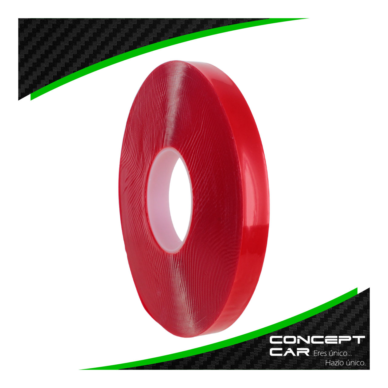 Cinta Doble Cara Pegamoldura Transparente 2cm Ancho X 33m