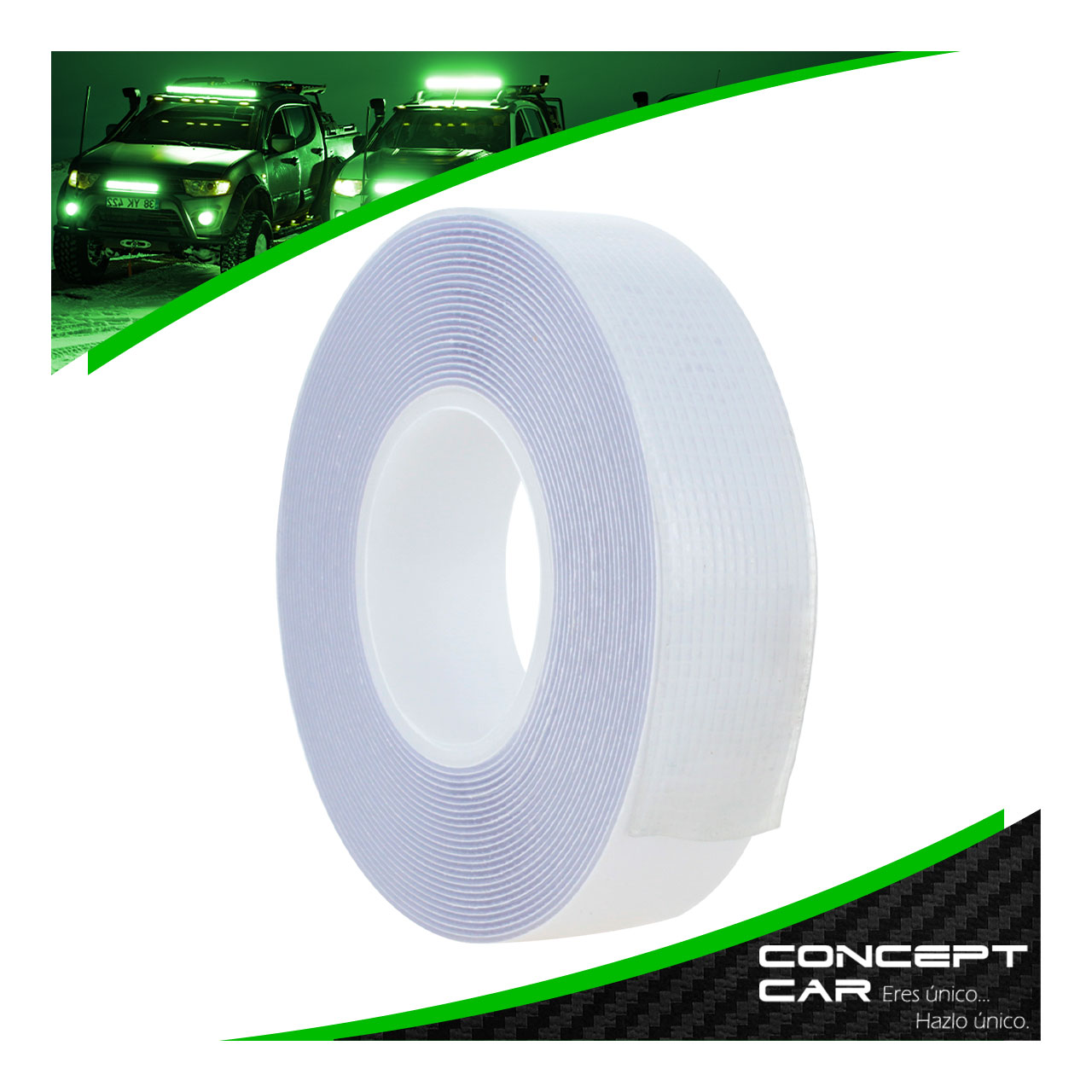 Cinta Doble Cara Transparente Con Refuerzo De Tela 2cm X 5m