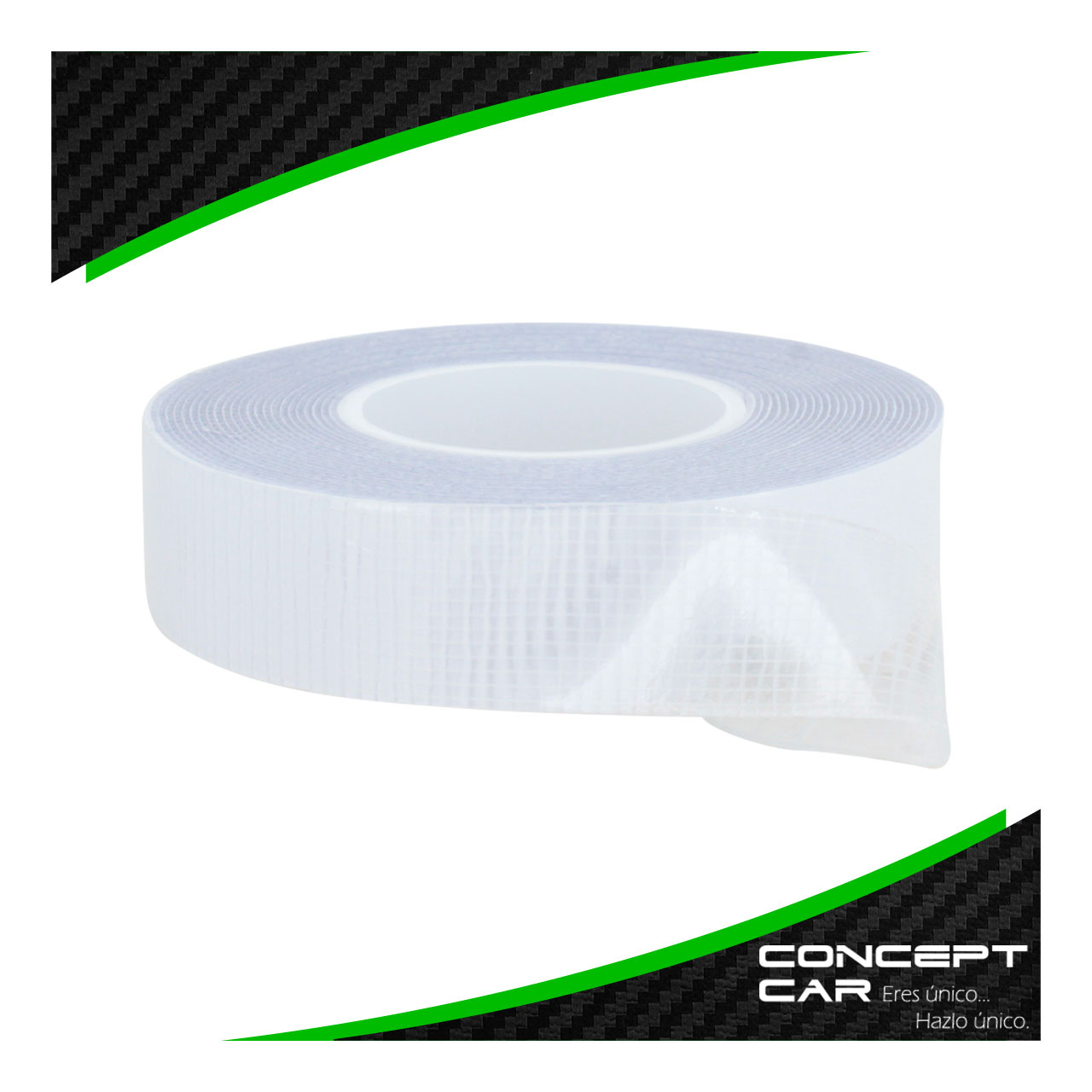 Cinta Doble Cara Transparente Con Refuerzo De Tela 2cm X 5m