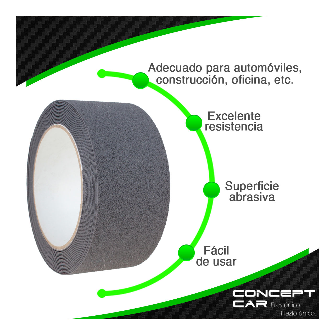 Cinta Antiderrapante Adhesivo Escaleras Industrial 5cm X 5m