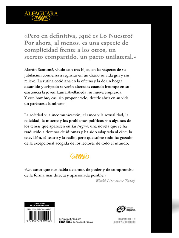 Libro La tregua Autor Mario Benedetti