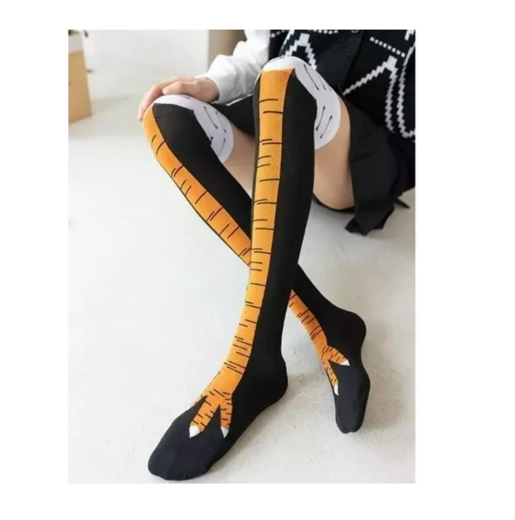 Calcetas Patas de Pollo Divertidas Rodilla 