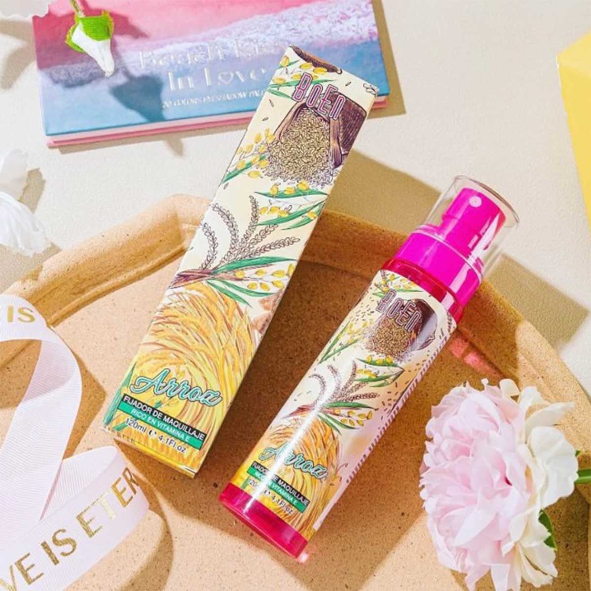 Fijador de Maquillaje Con Extracto de Arroz BOEN