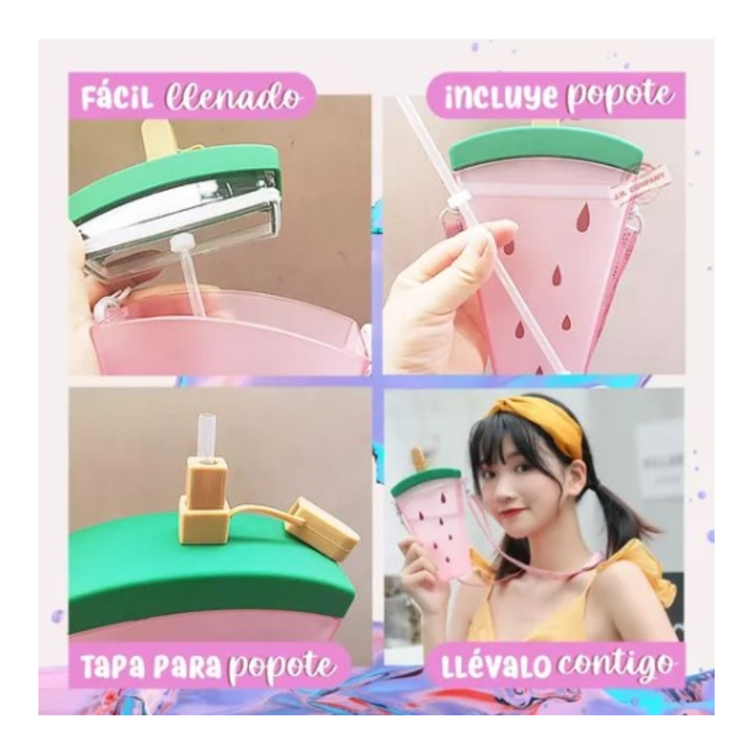 Vaso en Forma de Fruta Sandía de 320ml 